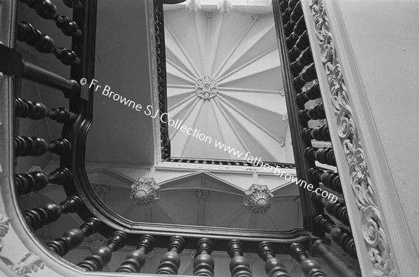 BIRR CASTLE  CASTLE  WELL OF STAIRS AND CEILING